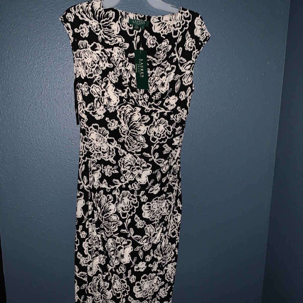Ralph Lauren Black and white floral dress